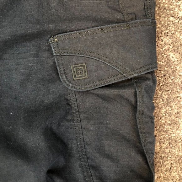 5.11 Tactical Pants Womens 10 Blue Cargo Rip Stop Hiking Tactical Workwear EMT - Picture 7 of 10